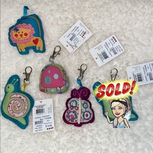 3 NWT endless fun animal friends keychains butterfly snail cute soft funny
